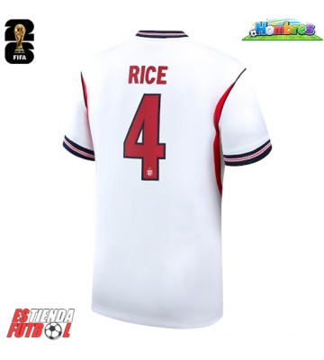 Inglaterra Declan Rice #4 Primera Equipación Mundial 2026 Manga Corta
